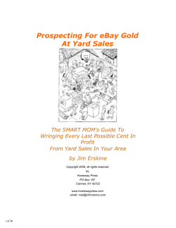 Prospecting For eBay Gold At Yard Sales