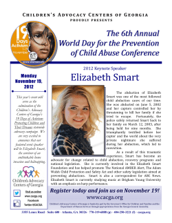 Elizabeth Smart  The 6th Annual World Day for the Prevention