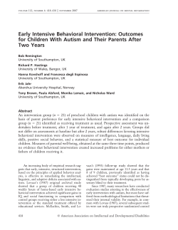 Early Intensive Behavioral Intervention: Outcomes Two Years