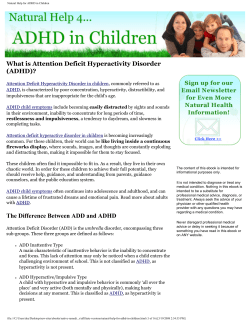 What is Attention Deficit Hyperactivity Disorder (ADHD)?