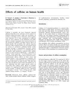 Eﬀects of caﬀeine on human health