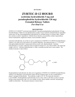 ZYRTEC-D 12 HOUR   (cetirizine hydrochloride 5 mg and
