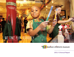 We Take Play Seriously 2012–13 Annual Report