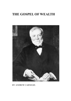 THE GOSPEL OF WEALTH BY ANDREW CARNEGIE.