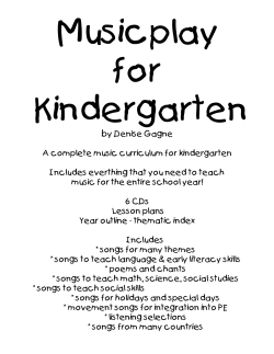Musicplay for Kindergarten