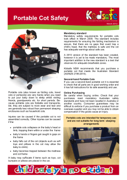 Portable Cot Safety