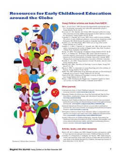 Resources for Early Childhood Education around the Globe Young Children