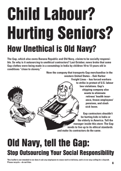 Child Labour? Hurting Seniors? How Unethical is Old Navy?