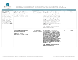 SLIDING SCALE CLINICS, COMMUNITY HEALTH CENTERS &amp; PUBLIC HEALTH CENTERS –...