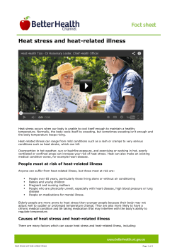 Heat stress and heat-related illness