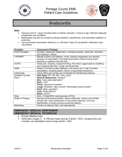 Bradycardia Portage County EMS Patient Care Guidelines