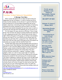 F.U.N.  Families United Network Newsletter F.U.N. serves