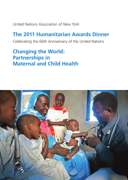 The 2011 Humanitarian Awards Dinner Changing the World: Partnerships in