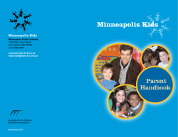 Minneapolis Kids Parent Handbook Minneapolis Public Schools