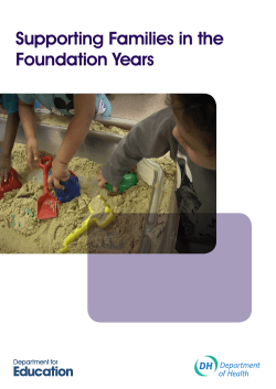 Supporting Families in the Foundation Years