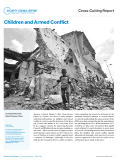 Children and Armed Conflict Cross-Cutting Report