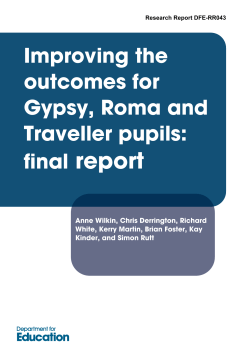 report Improving the outcomes for Gypsy, Roma and