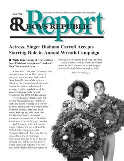 Actress, Singer Diahann Carroll Accepts Starring Role in Annual Wreath Campaign 
