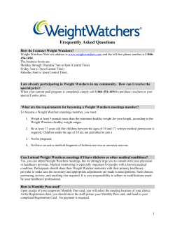 Frequently Asked Questions  How do I contact Weight Watchers?