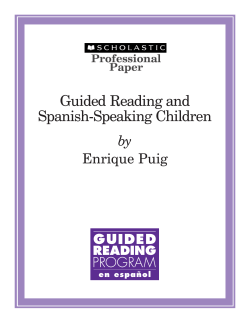 Guided Reading and Spanish-Speaking Children by Enrique Puig