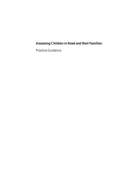 Assessing Children in Need and their Families: Practice Guidance