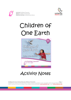 Children of One Earth  Activity Notes