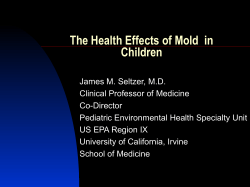 The Health Effects of Mold  in Children