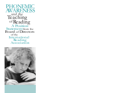 PHONEMIC AWARENESS Teaching Reading