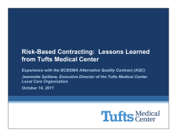 Risk-Based Contracting:  Lessons Learned from Tufts Medical Center