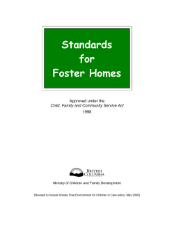 Standards for Foster Homes
