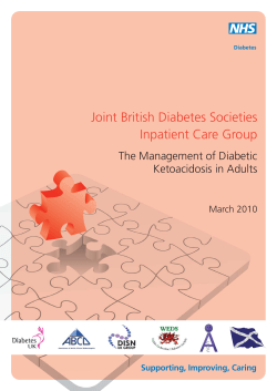 Joint British Diabetes Societies Inpatient Care Group The Management of Diabetic