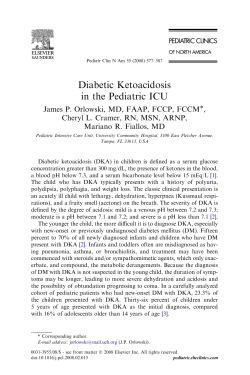 Diabetic Ketoacidosis in the Pediatric ICU ,