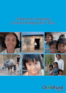 ChildFund Cambodia Country Strategy 2011-2015