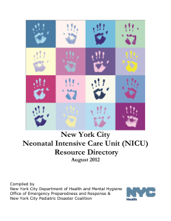 New York City Neonatal Intensive Care Unit (NICU) Resource Directory