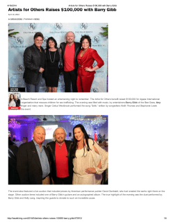 Artists for Others Raises $100,000 with Barry Gibb