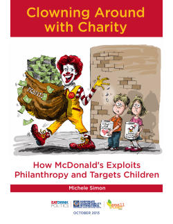 Clowning Around with Charity How McDonald’s Exploits Philanthropy and Targets Children