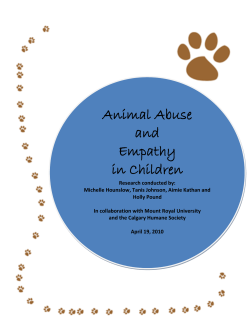 Animal Abuse and Empathy in Children