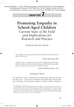 7 Promoting Empathy in School-Aged Children Current State of the Field