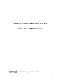 Nutrition for Children with Special Health Care Needs