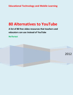 80 Alternatives to YouTube 2012 Educational Technology and Mobile Learning