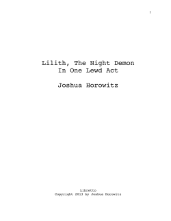 Lilith, The Night Demon In One Lewd Act Joshua Horowitz