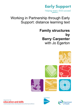 Working in Partnership through Early Support: distance learning text  Family structures
