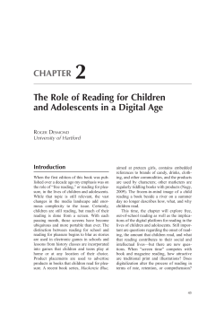 2  The Role of Reading for Children