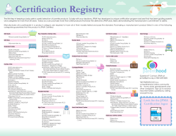 Certification Regis try