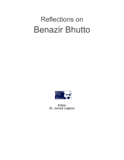 Benazir Bhutto  Reflections on Editor