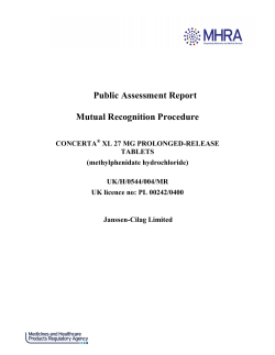Public Assessment Report  Mutual Recognition Procedure