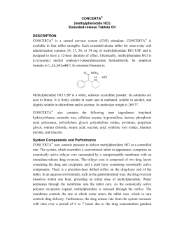 CONCERTA (methylphenidate HCl) Extended-release Tablets CII DESCRIPTION