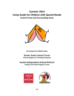 Summer 2014 Camp Guide for Children with Special Needs