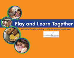 Play and Learn Together A South Carolina Guide to Kindergarten Readiness