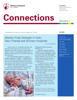 Connections Mother Finds Strength in Faith, New Friends and Shriners Hospitals